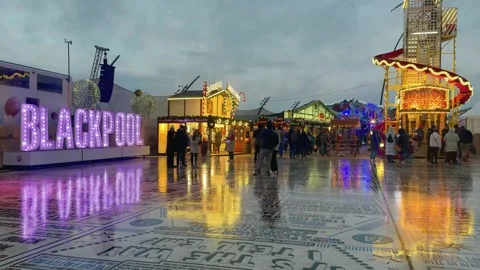 Blackpool, UK. 2024 Dec, 29; Promenade Christmas By The Sea celebrations Stock-Footage 297507616