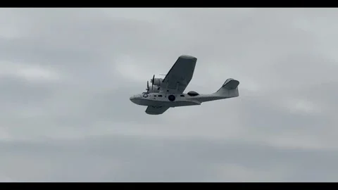 Blackpool, UK. 2025 AUG, 10; Catalina consolidated PBY in 4K Stock-Footage 314734067