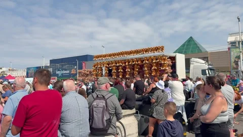 Blackpool, UK. 2025 AUG, 10; Crowds at Blackpool Air show in 4k video Stock-Footage 314734068