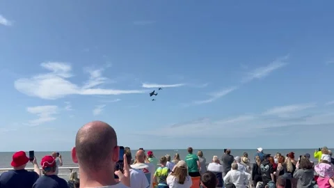 Blackpool, UK. 2025 AUG, 10; Battle Of Britain RAF Air Show in 4K Stock-Footage 314734207