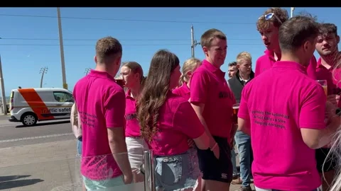 Blackpool, UK 2025 May 03: Young farmers gather for fun annual AGM Stock Footage 308251349
