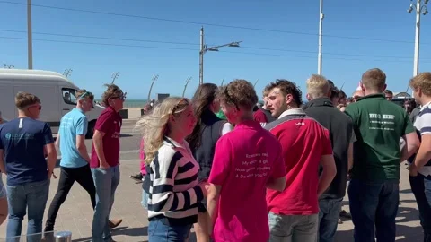 Blackpool, UK 2025 May 03: Young farmers gather for fun annual AGM Stock Footage 308251360