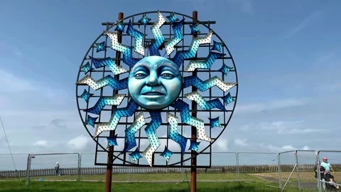 Blackpool, UK 30 Jul 2024; Huge illuminations displays being erected &amp; connected Stock Footage 280482686