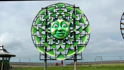 Blackpool, UK 30 Jul 2024; Huge illuminations displays being erected &amp; connected Stock Footage 280482716