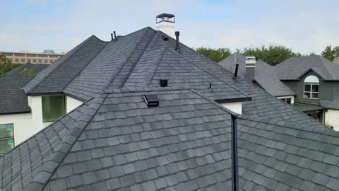 BlackShinglesRoof Stock Footage 318019462