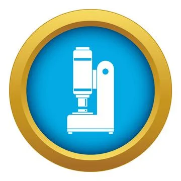 Blacksmith automatic hammer icon blue isolated Ilustração Stock