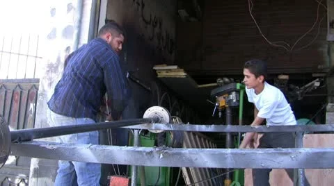 Blacksmith doing his duty Stock Footage 8995563
