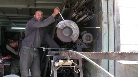 Blacksmith doing his duty Stock Footage 10592079
