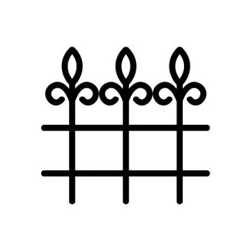 Blacksmith fence icon vector. Isolated contour symbol illustration 库存插图