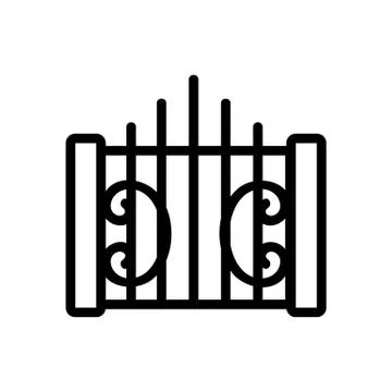 Blacksmith fence icon vector. Isolated contour symbol illustration Illustration