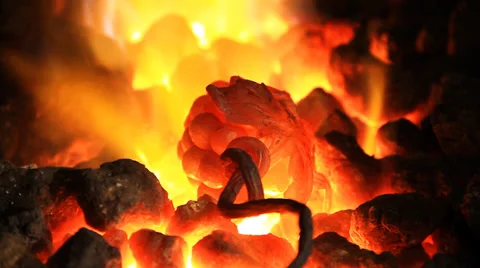 Blacksmith Fire 2 Video stock 36681458