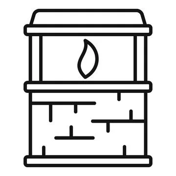Blacksmith fire icon, outline style Stock Illustration