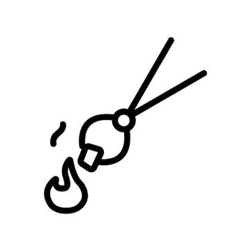 Blacksmith fire icon vector. Isolated contour symbol illustration Stock Illustration