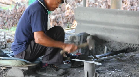 Blacksmith Stock Footage 34245084