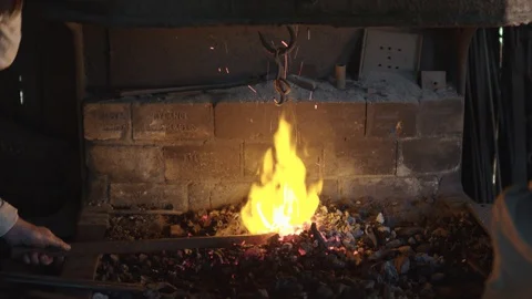 Blacksmith Forge Stock Footage 129553819