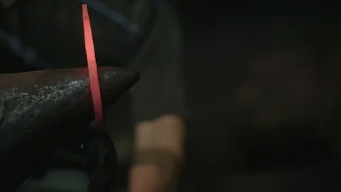 Blacksmith forge hot metal Stockbeeldmateriaal 89328181