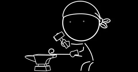 A blacksmith forges metal Stock Footage 289387511