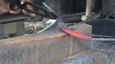 Blacksmith Forging Stock Footage 340767327