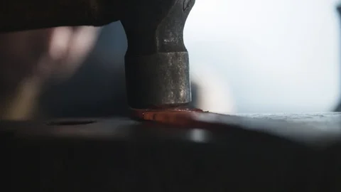 Blacksmith forging a hot iron Video stock 92058591