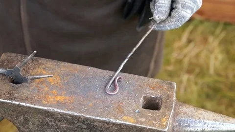 Blacksmith forging metal Stock Footage 78531254