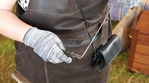 Blacksmith forging metal Stock Footage 78531272