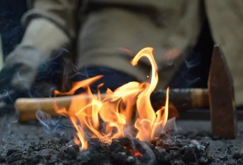 Blacksmith furnace Stock Photos