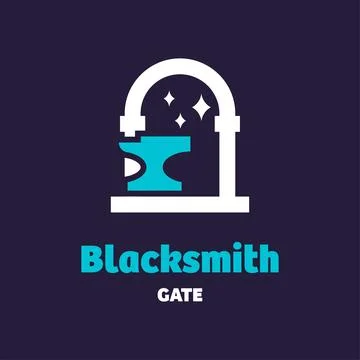 Blacksmith Gate Logo 库存插图