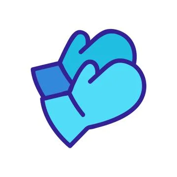 Blacksmith gloves icon vector. Isolated contour symbol illustration 库存插图