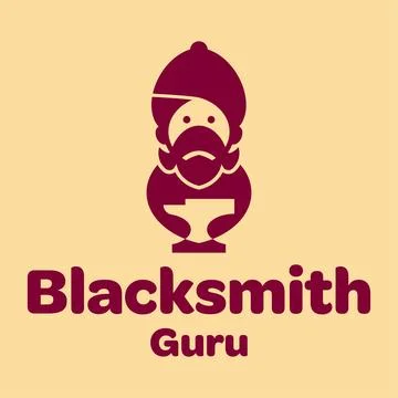 Blacksmith Guru Logo Stock Illustration