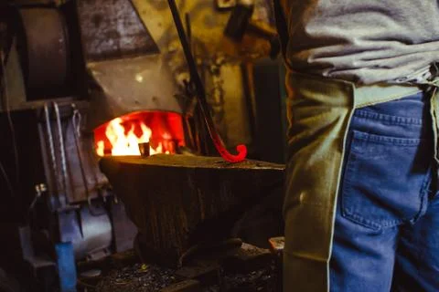 Blacksmith hammer anvil Stock Photos