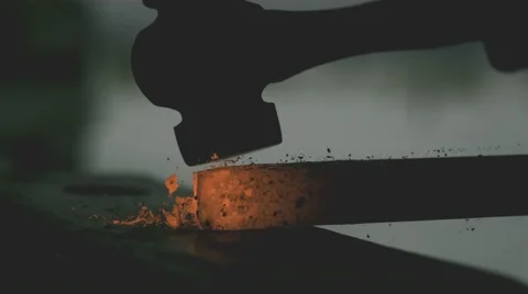 Blacksmith Hammer Cu Stock Footage 60793929