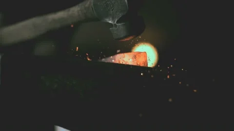 Blacksmith Hammer Cu Stock Footage 60793943