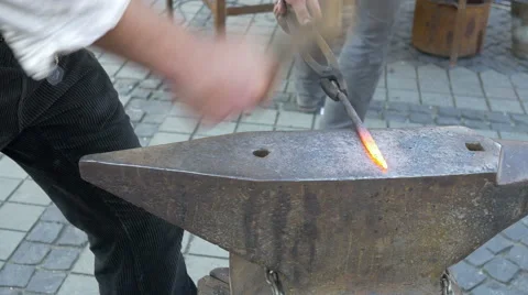 Blacksmith Hammers Iron Stock Footage 54723326