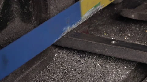 Blacksmith in his workshop cutting metal Video stock 58145341