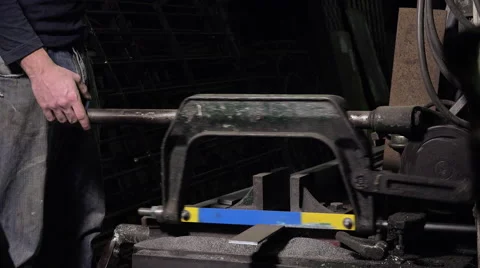 Blacksmith in his workshop Video stock 58144960