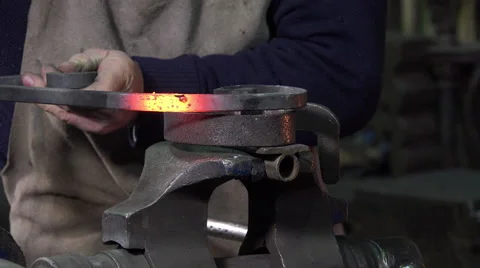 Blacksmith in his workshop Video stock 58145995