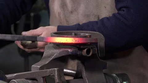 Blacksmith in his workshop Video stock 58146230