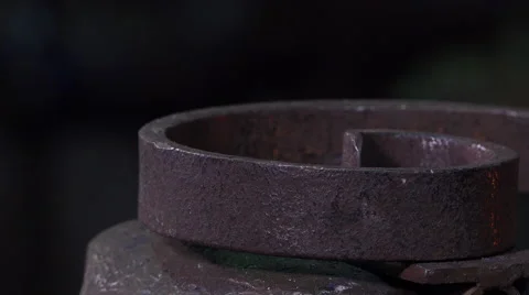 Blacksmith in his workshop Stock-Footage 58146421