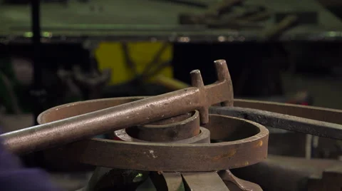 Blacksmith in his workshop Video stock 58148397