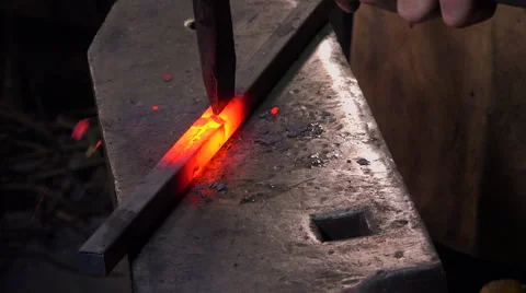 Blacksmith in his workshop Video stock 58149864