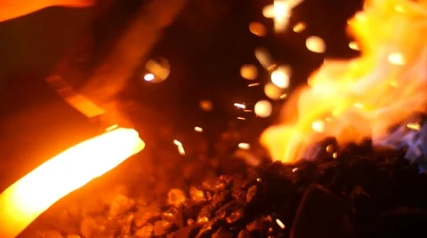 A blacksmith Making a Sword Stock Footage 51640814