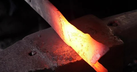 Blacksmith Man working with the bending metal Ethiopia Bahir Dar Stock-Footage 119146570