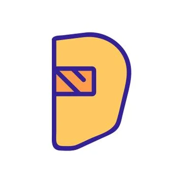 Blacksmith mask icon vector. Isolated contour symbol illustration 库存插图