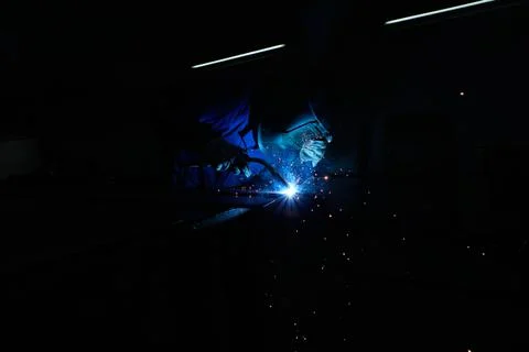 Blacksmith melting iron Stock Photos