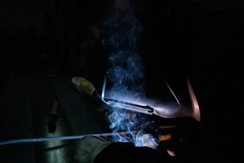 Blacksmith melting iron Stock Photos