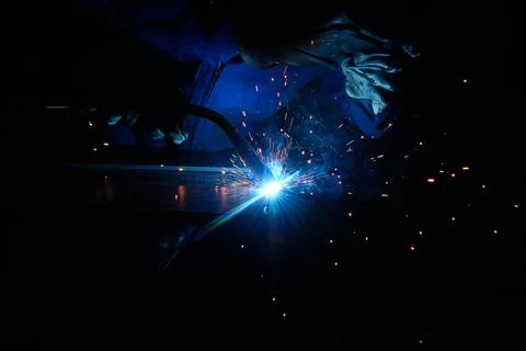 Blacksmith melting iron Stock Photos