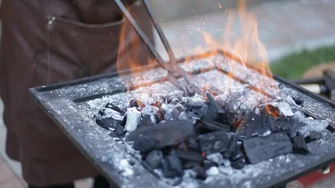 Blacksmith, metal, work, fire, smoke Stock Footage 137318843