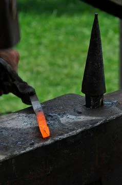 The blacksmith, a person who creates objects of iron or steel  Foto stock