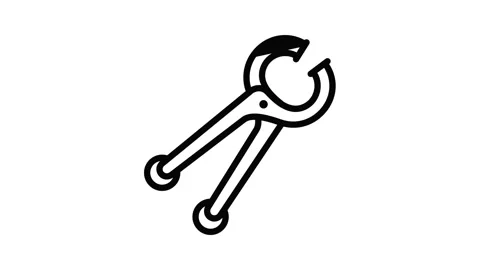 Blacksmith pliers icon animation Stock Footage 151263244