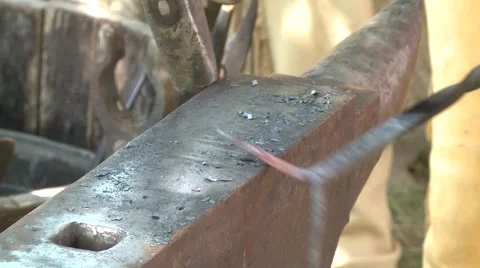 BlackSmith Pounding Stock Footage 47770441